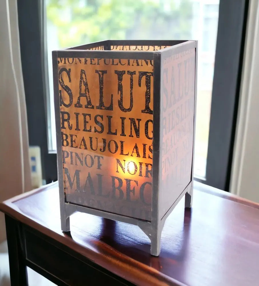 10.25 X 10.25 X 18 Brownvintage Letter Pattern - Candle Holder HomeRoots