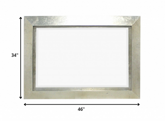 Silver Rectangle Accent Metal Mirror HomeRoots