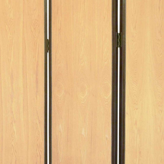 71" Natural Wood Folding Three Panel Screen Room Divider HomeRoots