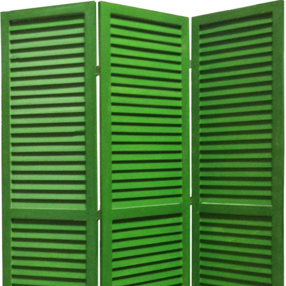 67" Black Wood Folding Three Panel Screen Room Divider HomeRoots