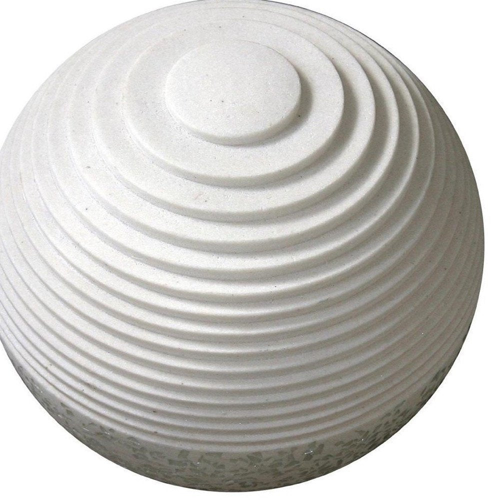 12" White Sandstone Garden Stone HomeRoots