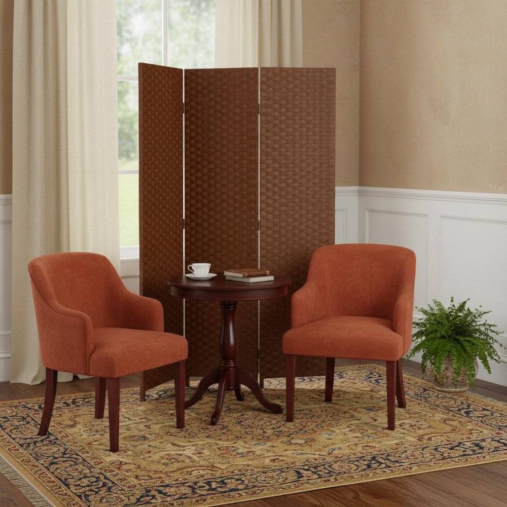 72" Dark Brown Folding Three Panel Screen Room Divider HomeRoots