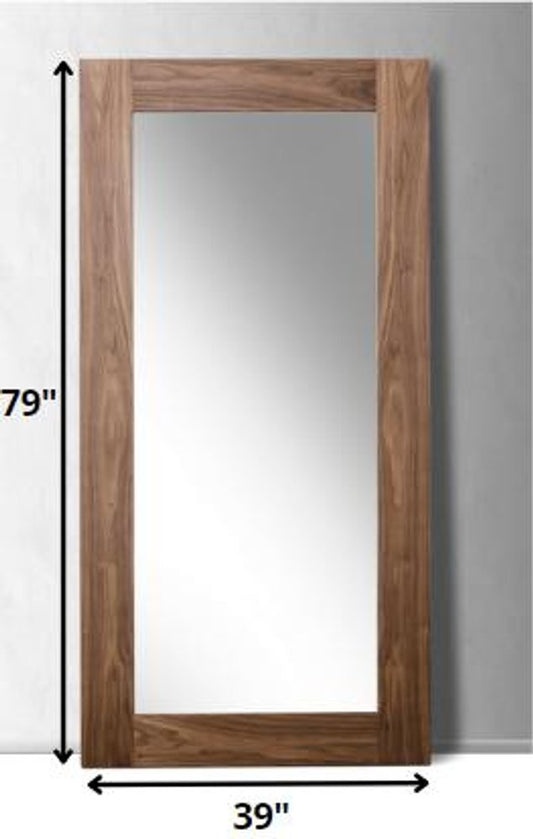 79" Brown Framed Leaning Full Length Hanging Mirror HomeRoots