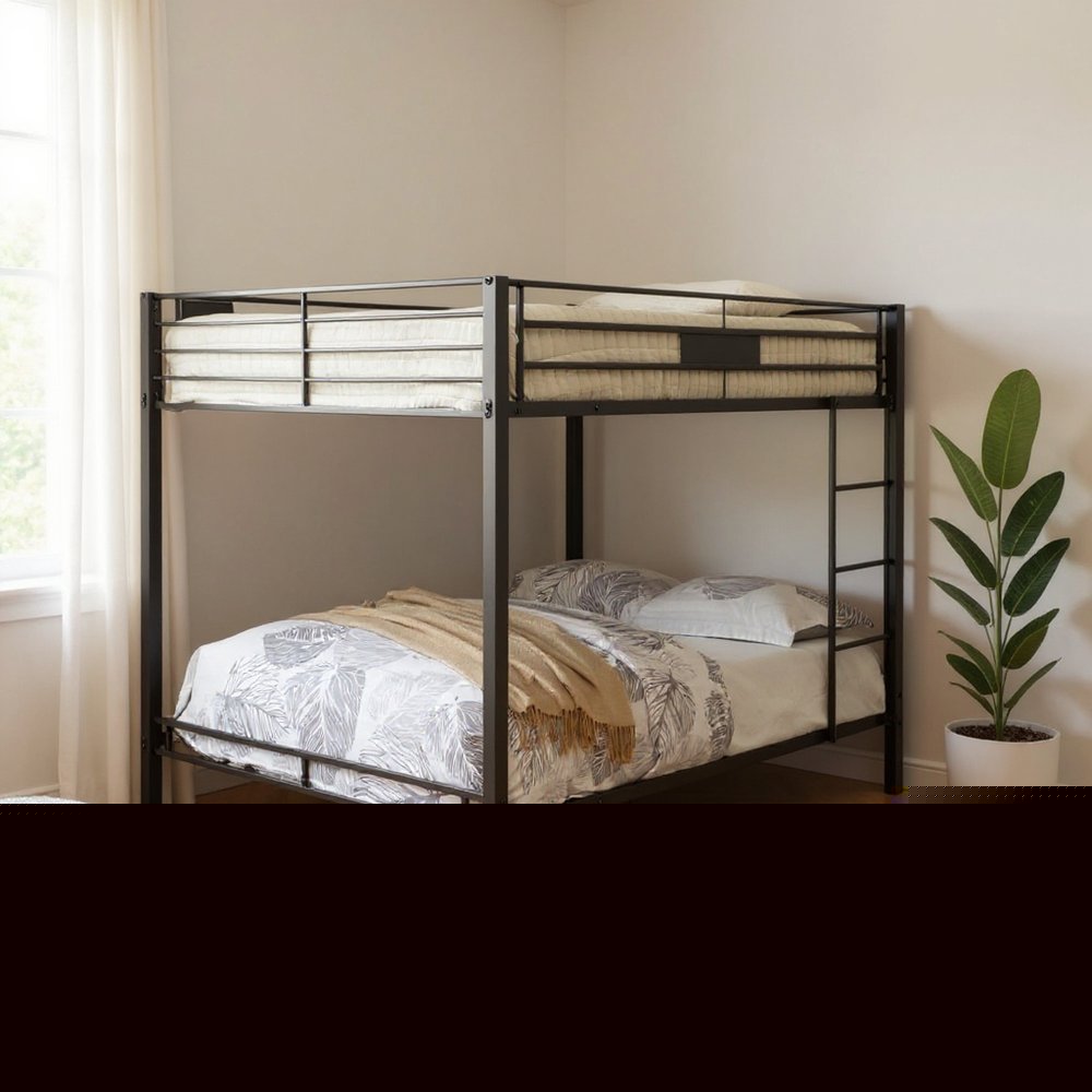 Black Queen Over Queen Bunk Bed HomeRoots