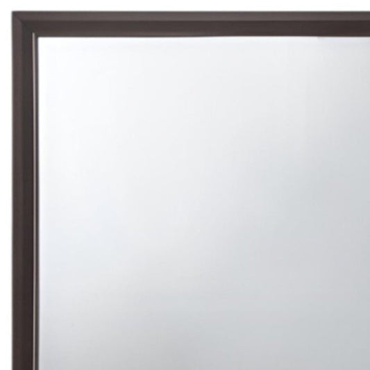 35" Espresso Wood Mounted Dresser Mirror HomeRoots