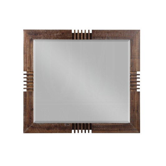 Reclaimed Oak Finish Rectangular Mirror HomeRoots