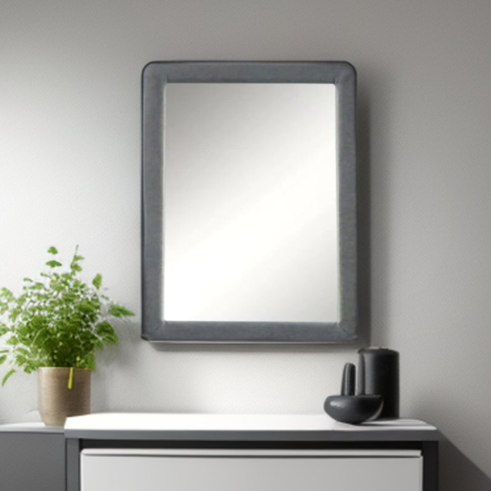 36" Light Gray Framed Mirror HomeRoots