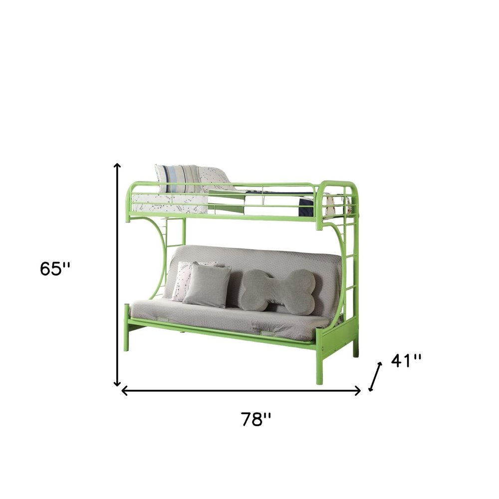 Black Twin Over Full Contemporary Metal Bunk Bed HomeRoots