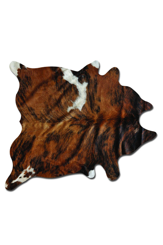 6' X 7' Brown And Black Cowhide Cowhide Print Area Rug - Image 2