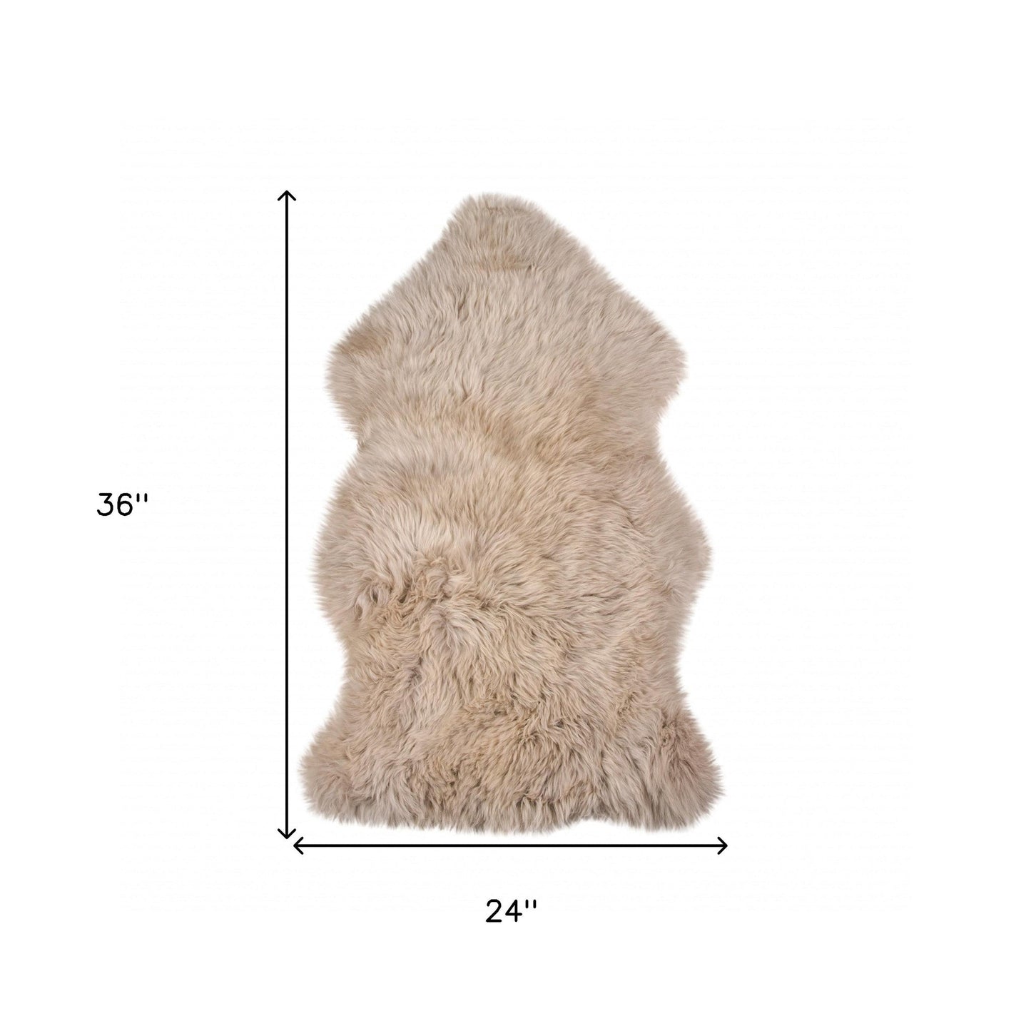 Taupe Animal Print Area Rug - 24.0" (H) x 36.0" (W) x 2.0" (D) FurniFindUSA