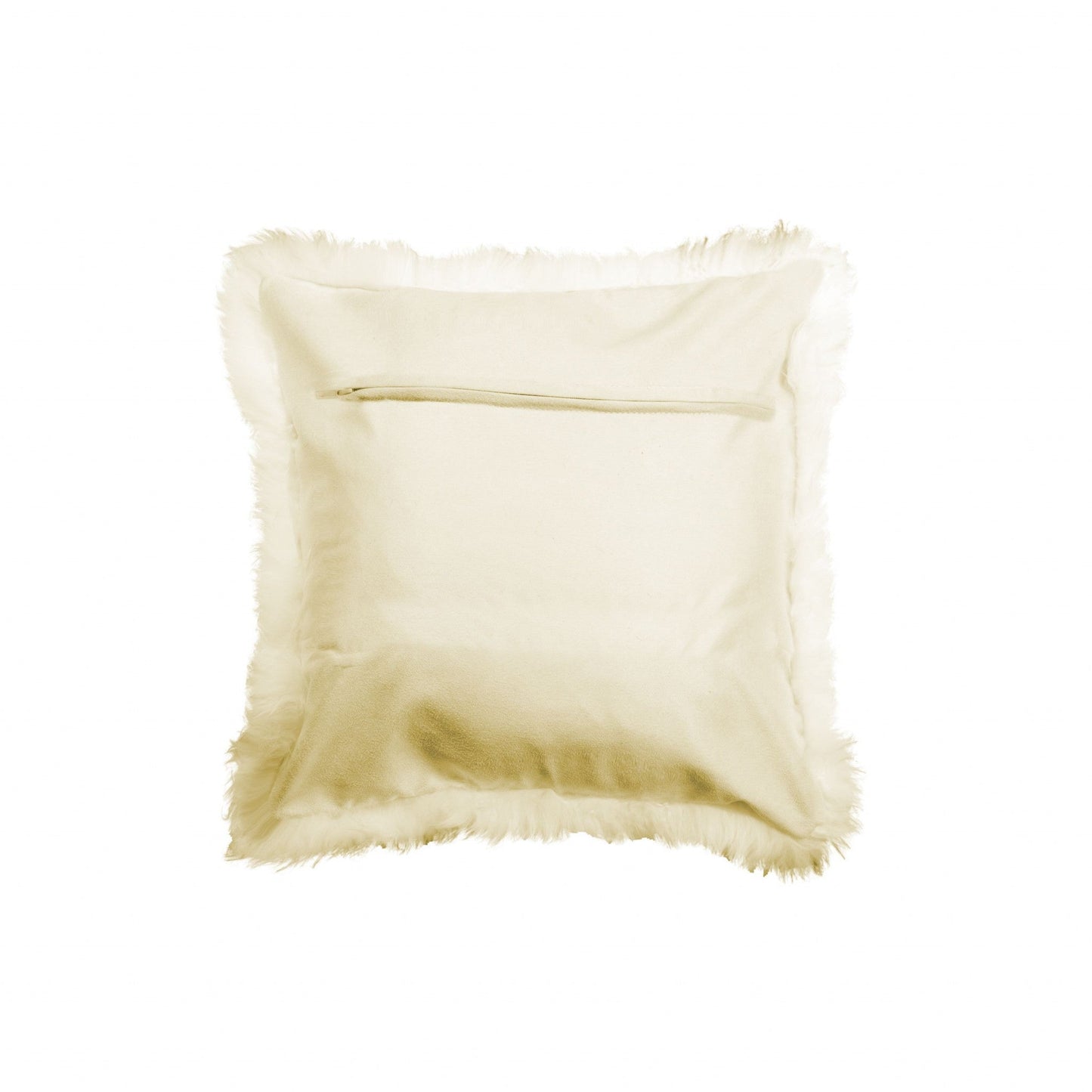 18" Natural Sheepskin Throw Pillow FurniFindUSA