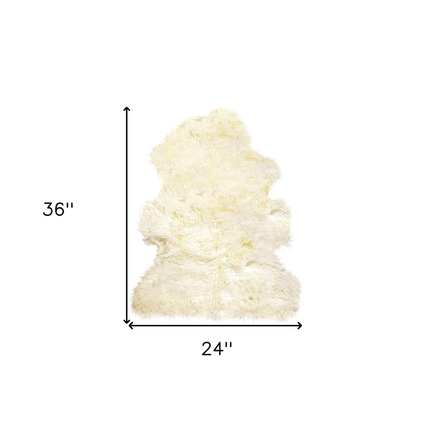 2' X 3' Natural New Zealand Sheepskin Wool Area Rug - 63.0" (L) x 84.0" (W) x 0.25" (H) FurniFindUSA