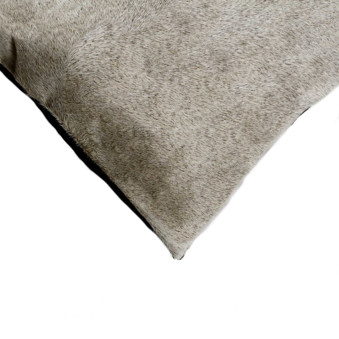 18" Gray Cowhide Throw Pillow 5.0" (L) x 18.0" (W) x 18.0" (H) FurniFindUSA