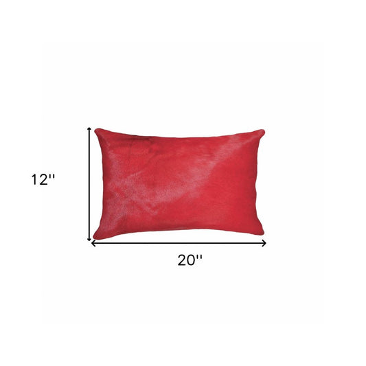 12" X 20" X 5" Firecracker Cowhide Pillow