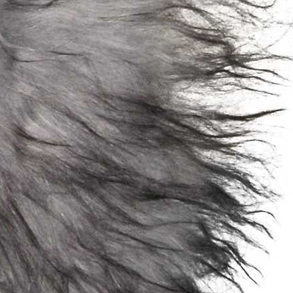 15" X 15" Silver Sheepskin Solid Color Dining Chair Pad HomeRoots