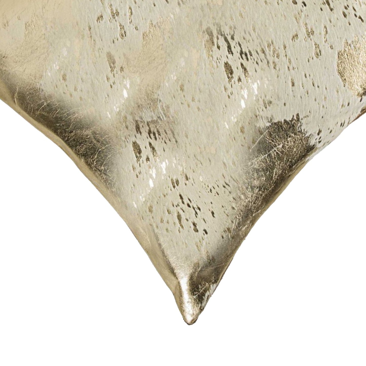 18" Beige Cowhide Throw Pillow FurniFindUSA