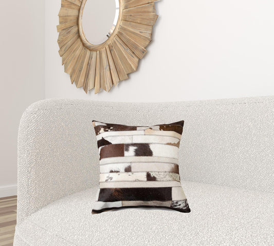18" X 18" X 5" Chocolate And Natural Pillow FurniFindUSA