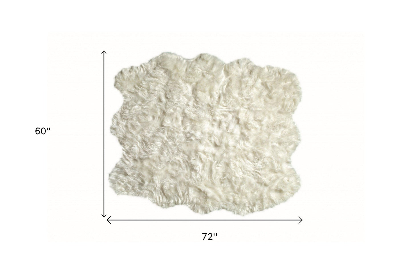 Off White Animal Print Area Rug - 5" H x 60" W x 72" D FurniFindUSA