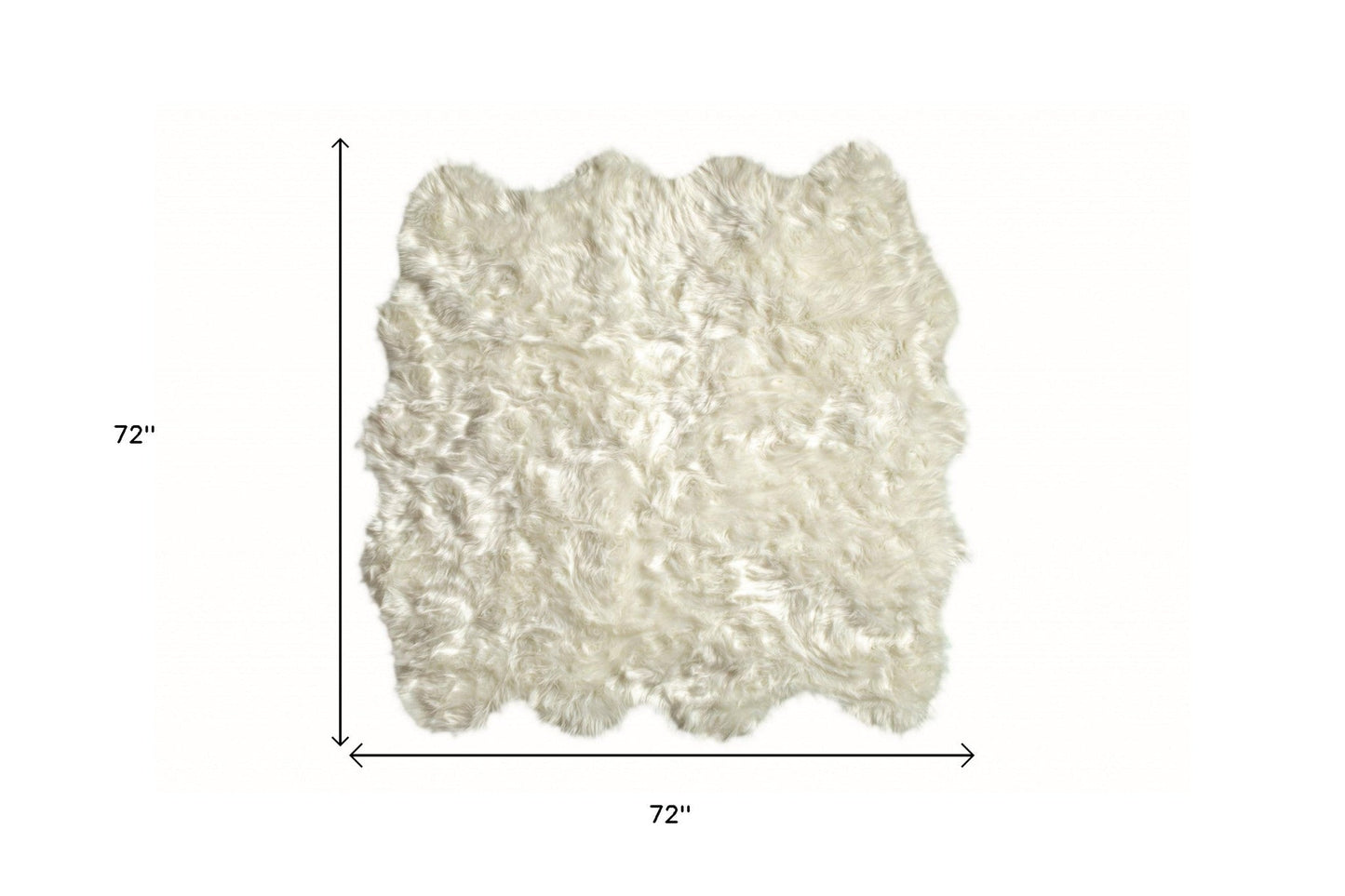Off White Animal Print Area Rug - 5" H x 72" W x 72" D FurniFindUSA