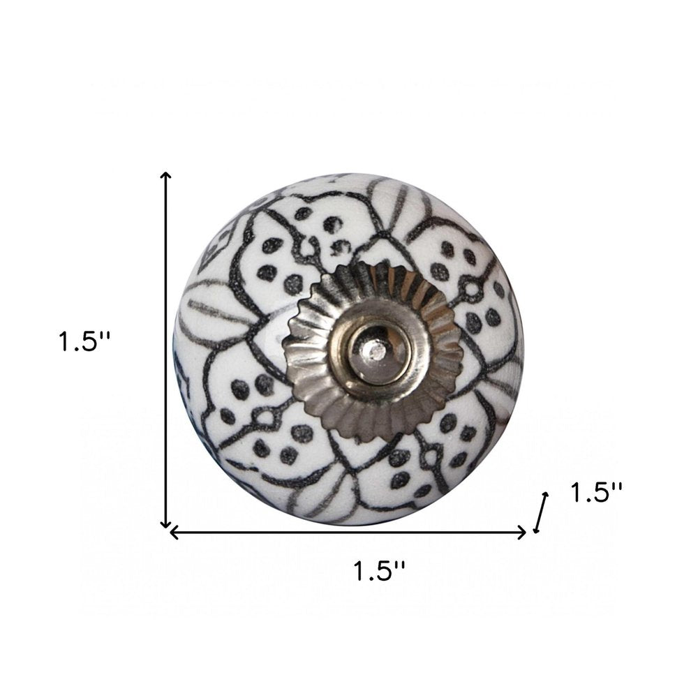 1.5" X 1.5" X 1.5" Black Gray And Silver Knobs 12 Pack HomeRoots