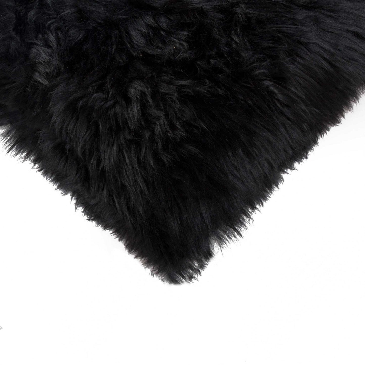 18" X 18"Modern Black New Zealand Sheepskin Pillow FurniFindUSA