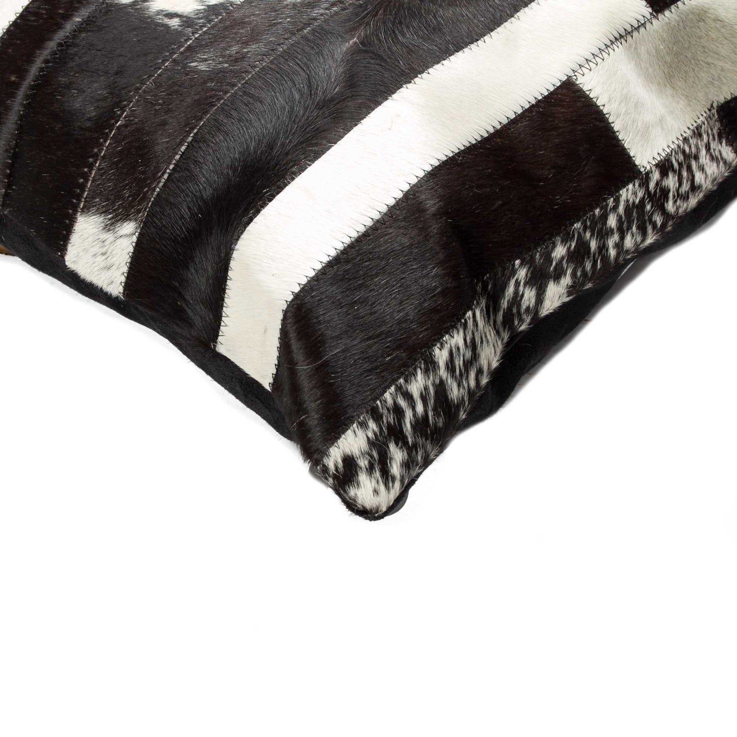 18" X 18" X 5" Madrid White Torino Kobe Cowhide Pillow FurniFindUSA