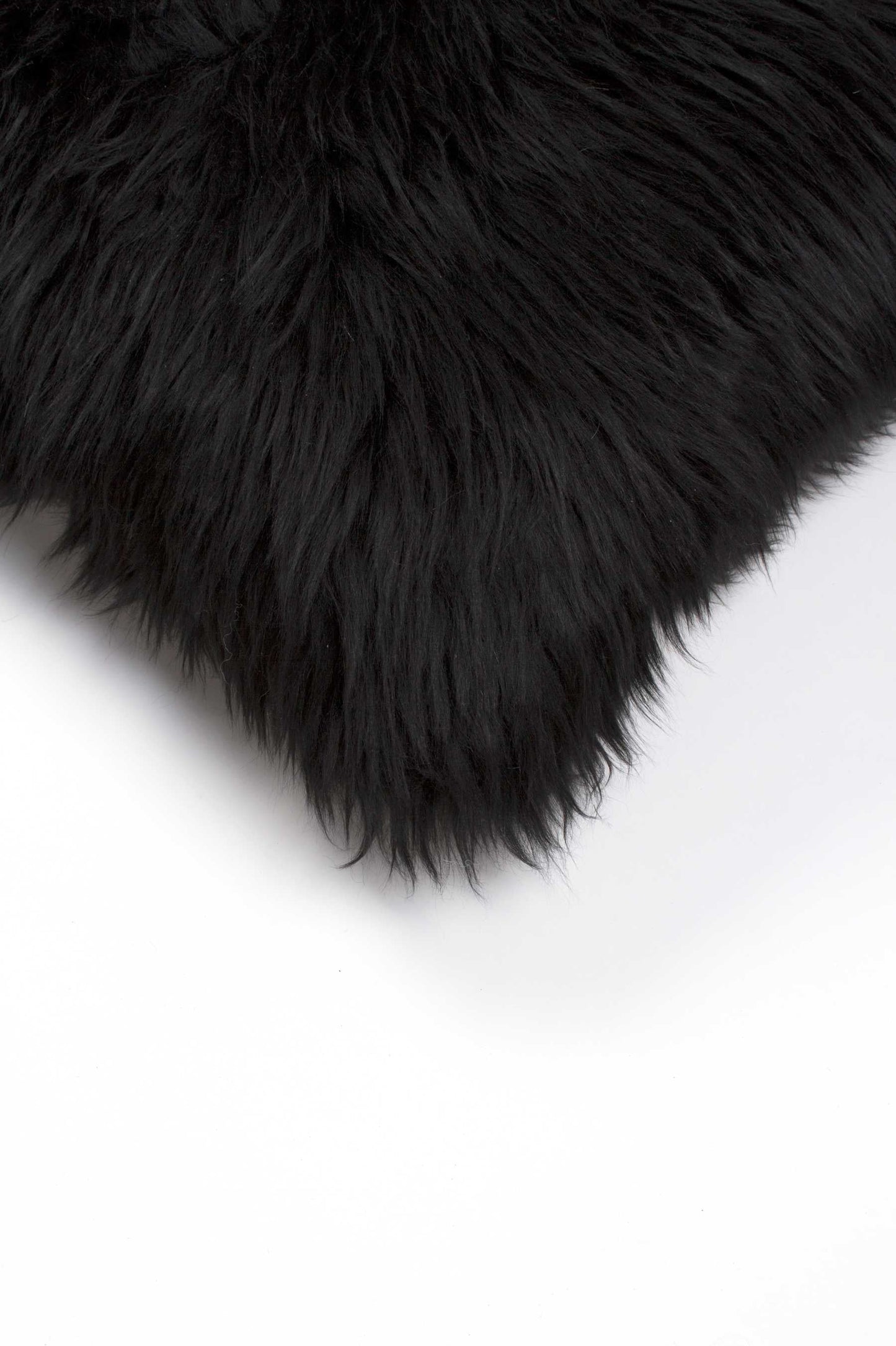 18" Black Sheepskin Throw Pillow FurniFindUSA