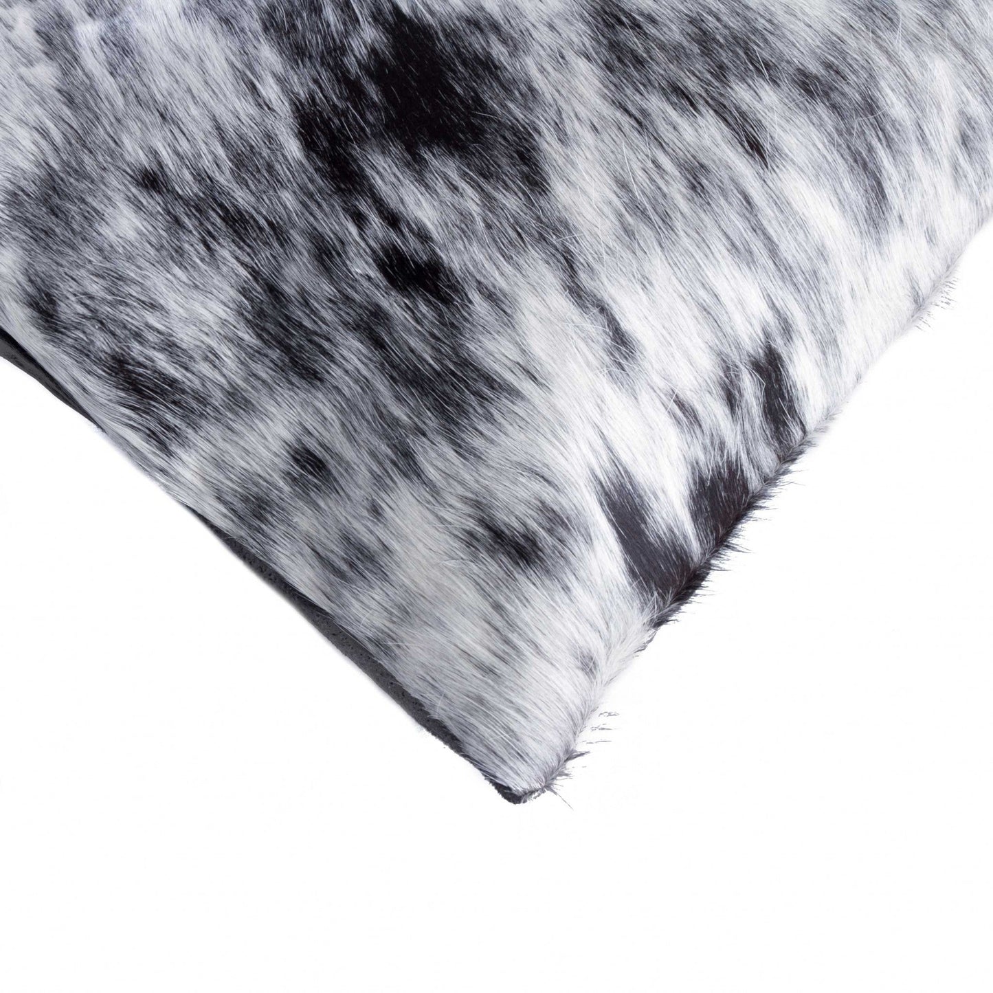 Set of Two 12" X 20" Black and White Cowhide Throw Pillow FurniFindUSA