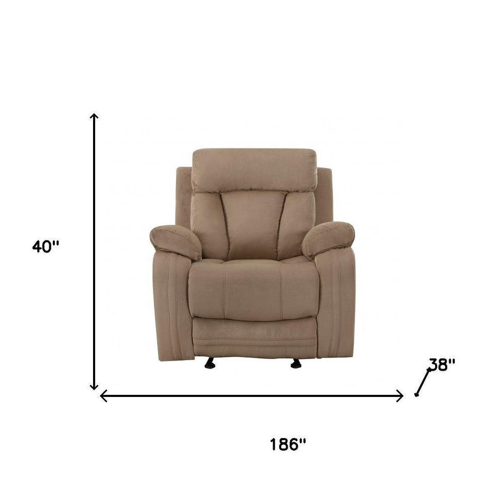 Three Piece Indoor Beige Microsuede Six Person Seating Set HomeRoots