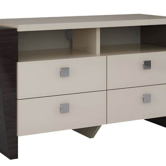 51" Beige Enclosed and Open Storage HomeRoots