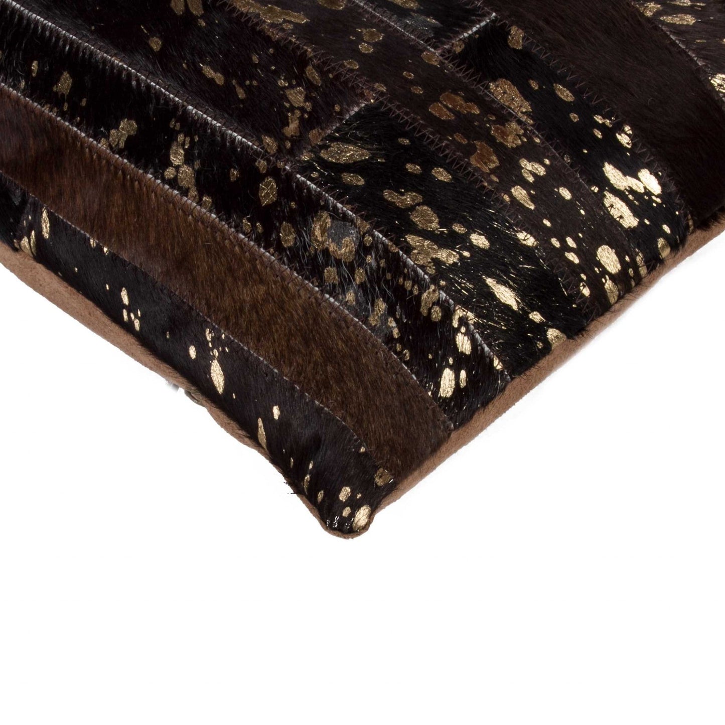 12 X 20 Chocolate Cowhide Throw Pillow FurniFindUSA