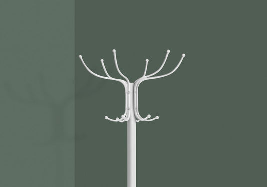 18" X 18" X 70" White Metal Coat Rack HomeRoots