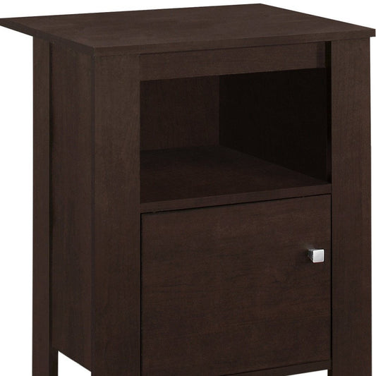 24" Espresso Wood Nightstand HomeRoots