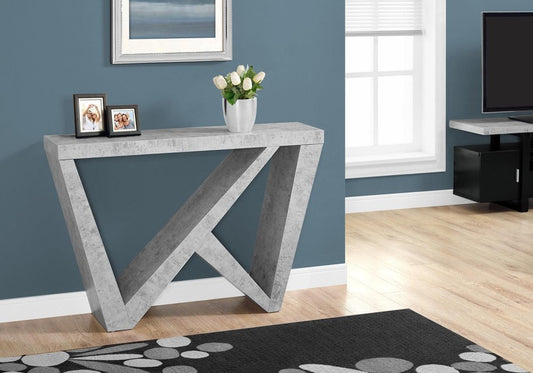 47" Gray Abstract Console Table