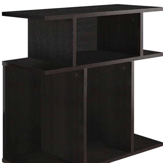 24" Brown Wood End Table With 6 HomeRoots