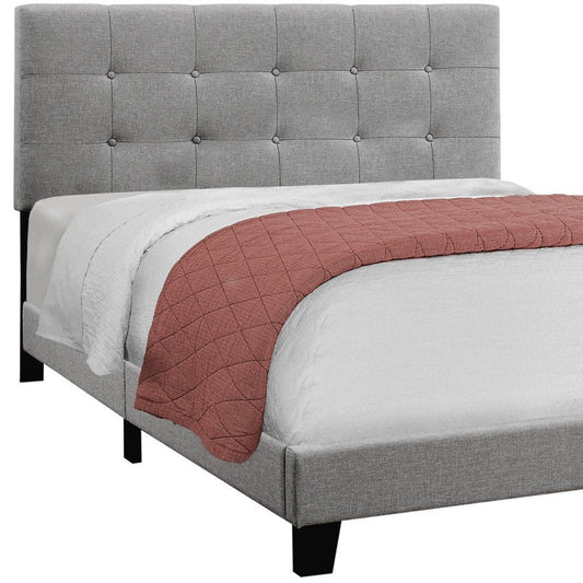 Beige Queen Upholstered Bed Frame HomeRoots