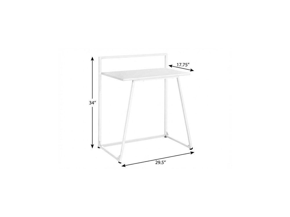 30" White and Gray Computer Desk HomeRoots