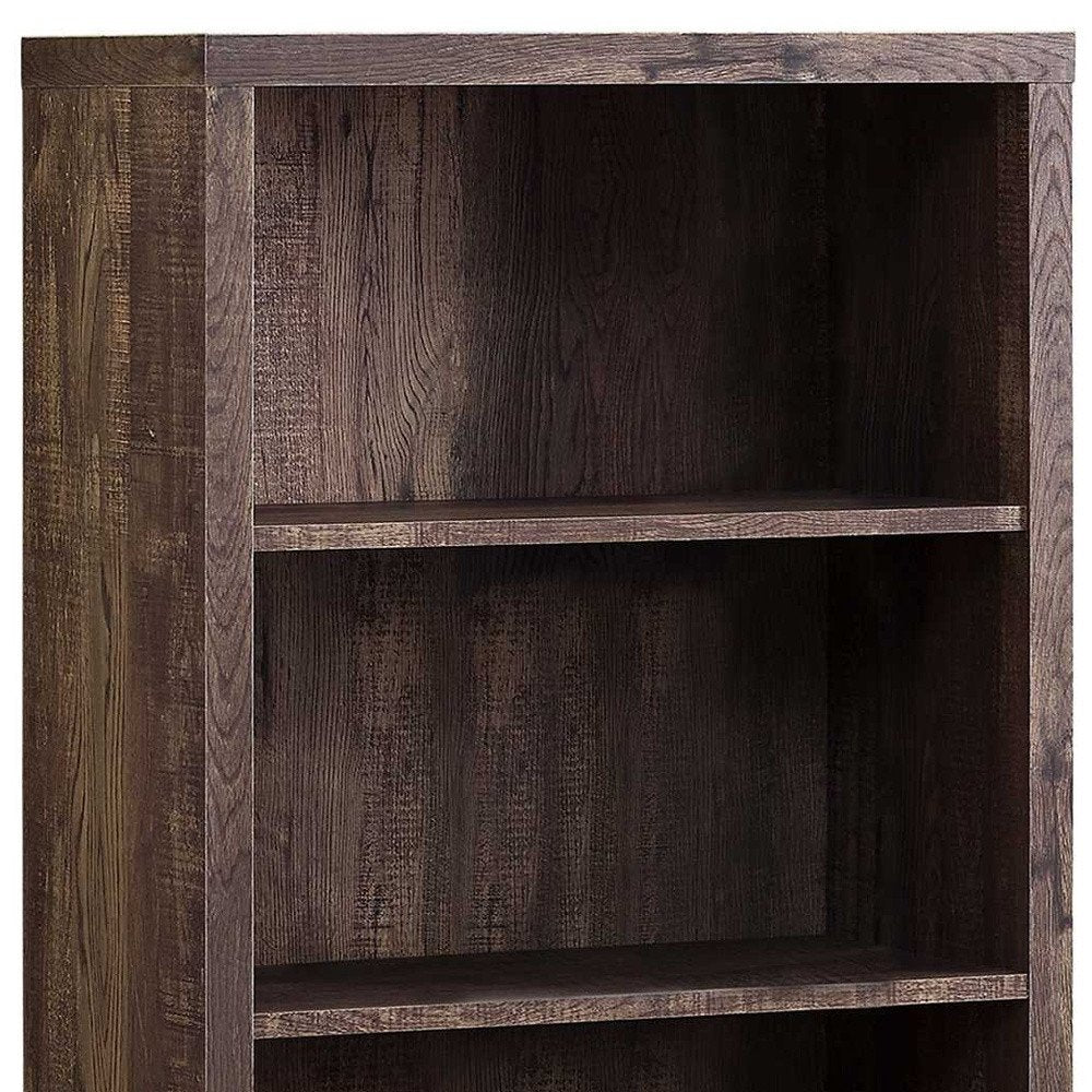 White Wood Adjustable Four Tier Bookcase HomeRoots