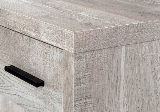 63" Taupe L Shape Computer Desk With Eight Drawers HomeRoots