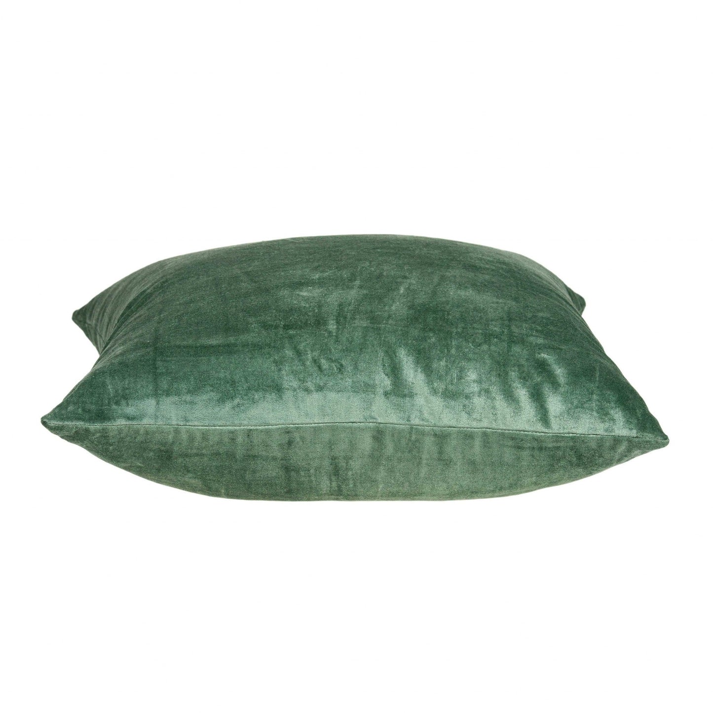 18" X 7" X 18" Transitional Green Solid Pillow Cover With Poly Insert FurniFindUSA