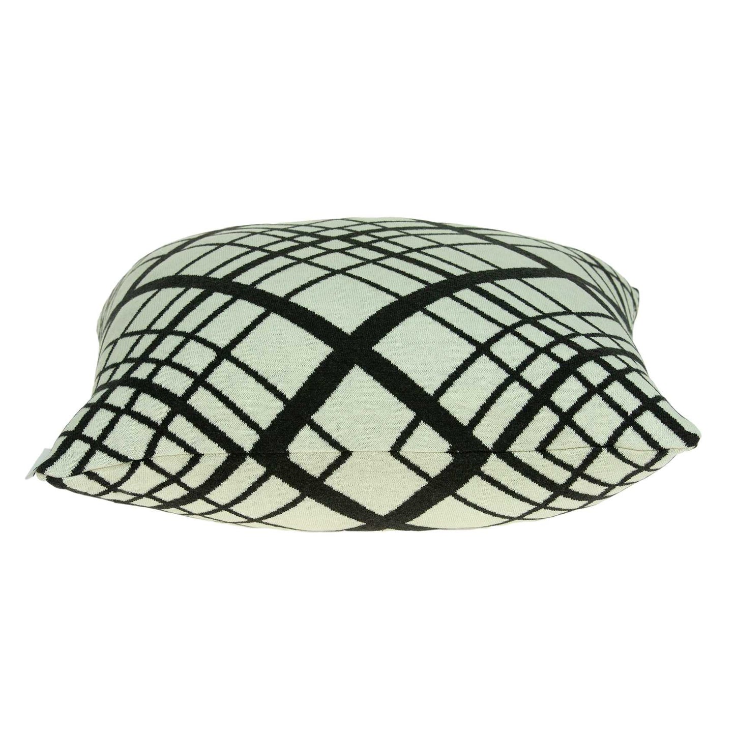 20" Black and White Cotton Throw Pillow 7.0" (L) x 20.0" (W) x 20.0" (H) FurniFindUSA