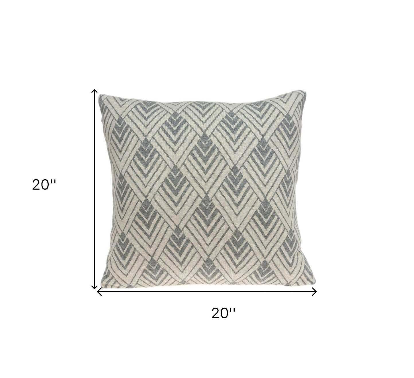 20" X 7" X 20" Beautiful Transitional Tan Cotton Pillow Cover With Poly Insert FurniFindUSA