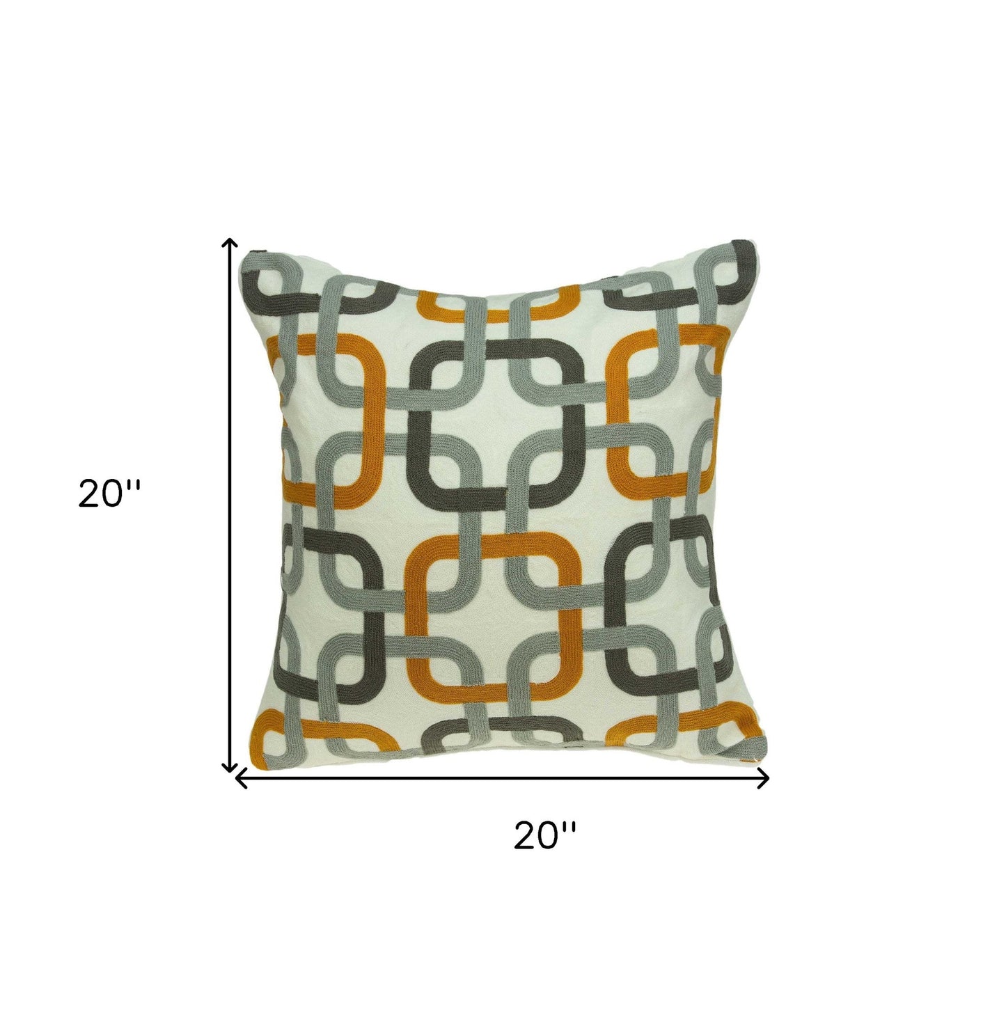 20" X 7" X 20" Multicolor Pillow Cover With Poly Insert FurniFindUSA