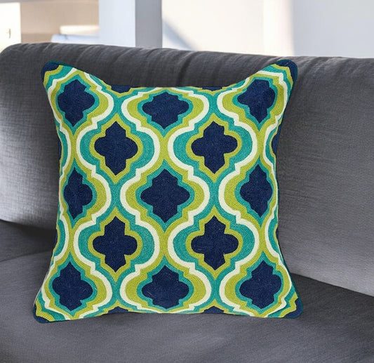 20" X 7" X 20" Handmade Traditional Multicolored Pillow Cover With Poly Insert FurniFindUSA