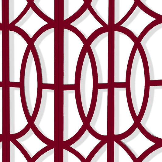 84" Red Solid Wood Folding Four Panel Screen Room Divider HomeRoots