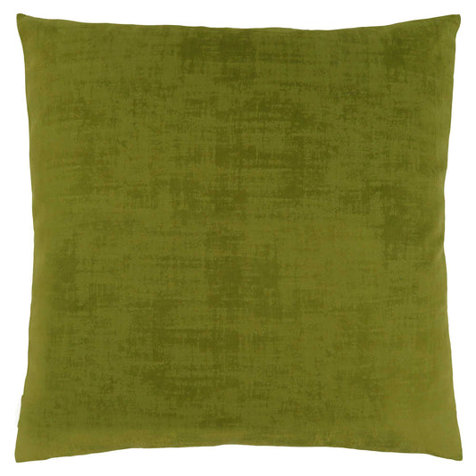18" X 18" Lime Green Brushed Velvet Polyester Zippered Pillow FurniFindUSA