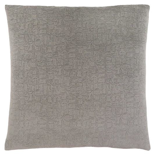 18" X 18" Gray Velvet Polyester Mosaic Zippered Pillow FurniFindUSA
