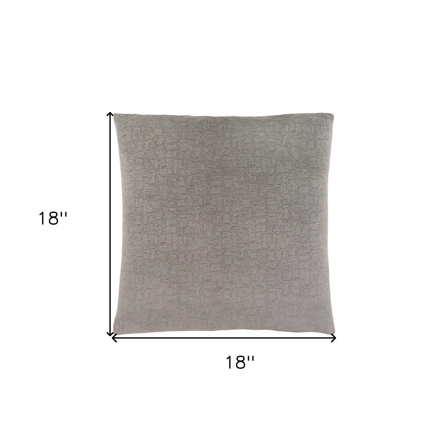 18" X 18" Gray Velvet Polyester Mosaic Zippered Pillow FurniFindUSA