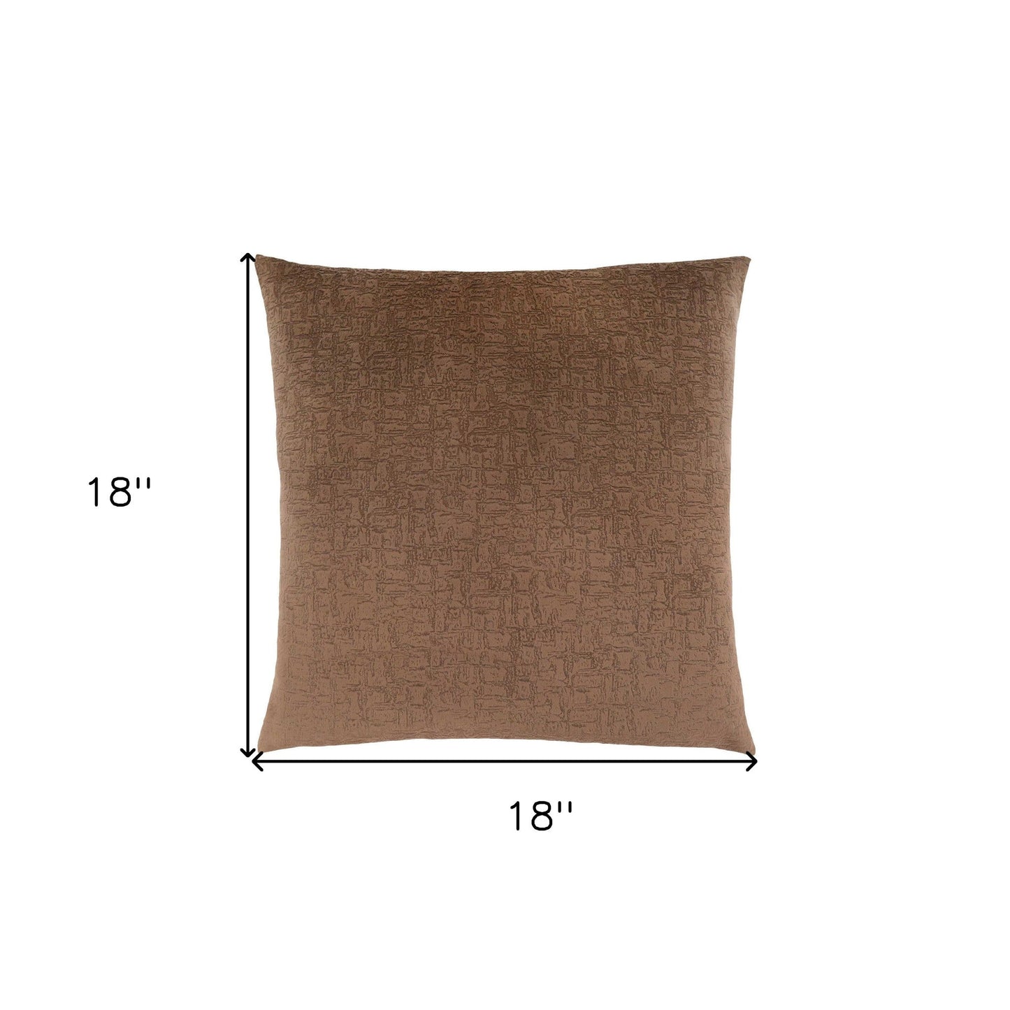 18" X 18" Brown Velvet Polyester Mosaic Zippered Pillow FurniFindUSA