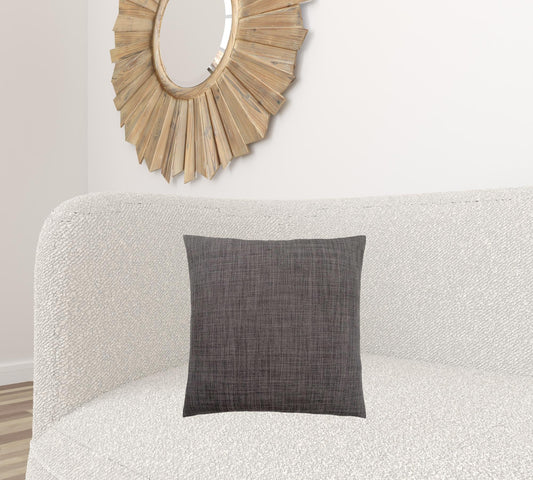 18" X 18" Gray Polyester Linen Zippered Pillow FurniFindUSA